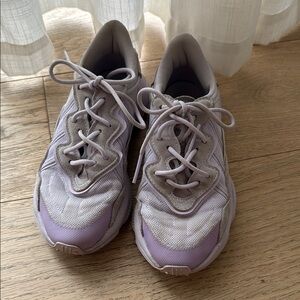 Adidas Purple and Gray Sneakers with Cushioned Sole